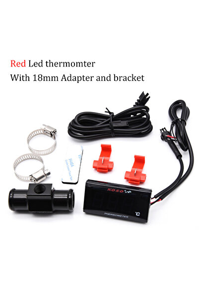 Choice4 محول أحمر 18 مم للوحة قيادة الدراجة النارية °c مقياس درجة حرارة الماء...