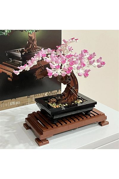 Choice 10281 Hot Toys Creative Legoing Bonsai Tree Flower Bouquet Building Blocks Model Decor Immortal Plan