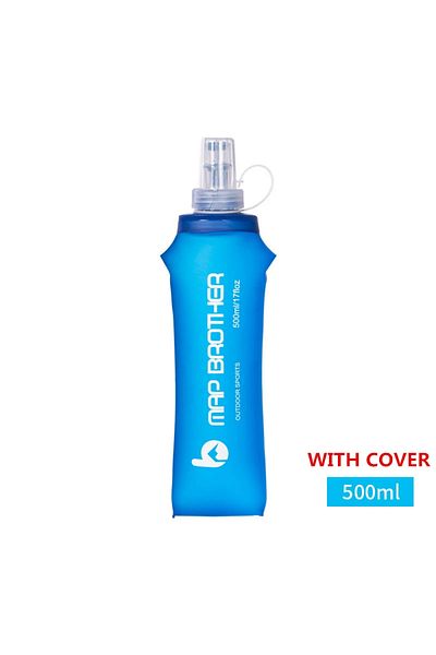 Choice 500ML WITH COVER MAP BROTHER S001 S002 250ml 500ml Soft Flask Folding Collapsible Water Bottle TPU F