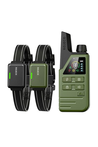 Choice 2 Collar ROJECO Electric Dog Training Collar Remote Control Pet Puppy Dog Bark Stop Collar Waterproo