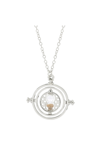 Choice قلادة فضية جديدة من Harried Time على شكل ساعة رملية قابلة للدوران 360 ...