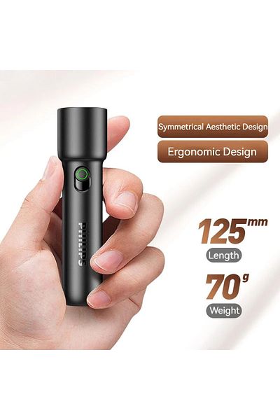 Choice Black Philips 2024 New EDC Portable Flashlight Rechargeable LED Flashlights for Defensa Personal Sel
