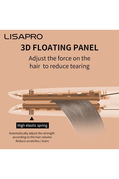 Choice EU LISAPRO Original Ceramic Hair Straightening Flat Iron 1" Plates |Black Professional Salon Model