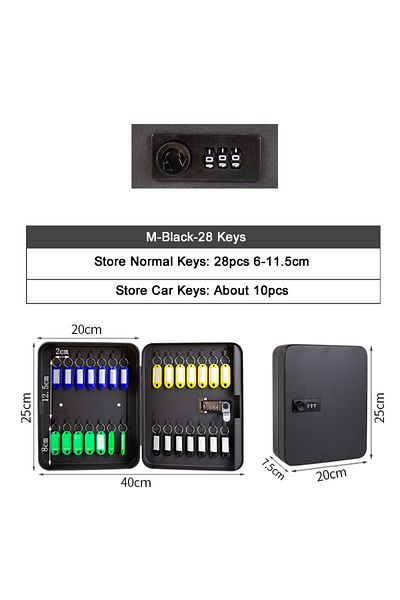 Choice M-black-code Key Safe Box New Multi Keys Storage Box Password Spare Car Keys Storage Organizer Box F