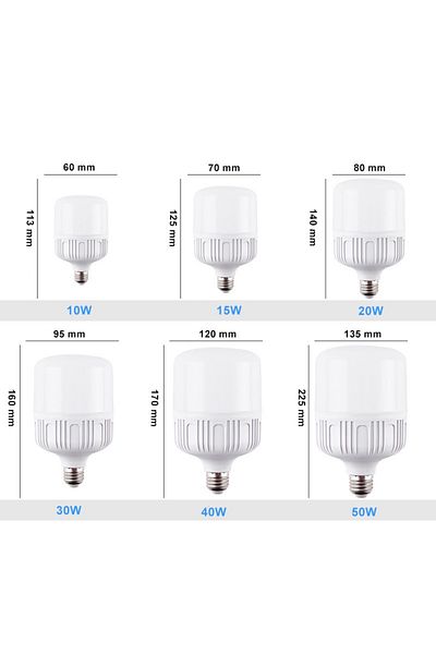 Choice 50 W LED Bulb 50/40/30/20/15W LED Bulb E27 Screw Mouth Lights Eye Protection Saving Energy Lamp Inte