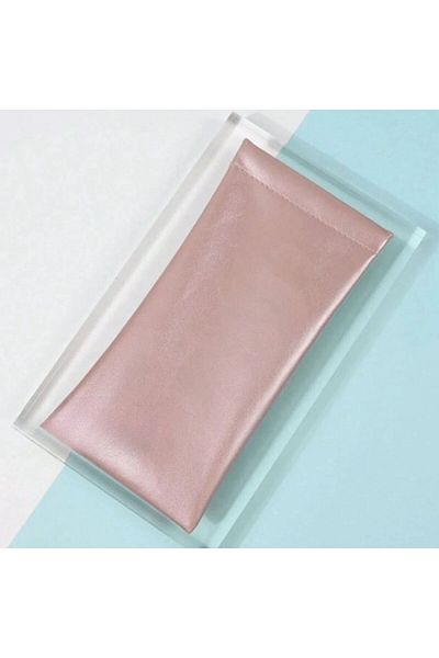 Choice Champagne Pink 1/3pcs Leather Glasses Storage Bag Soft Pu Waterproof Sunglasses Protector Case Dazzl