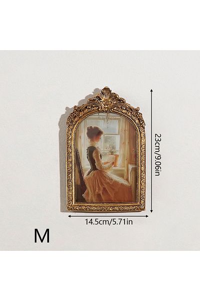 Choice M European Vintage Photo Frame Relief Picture Arch Wedding Photo Frames For Home Decor Living Room.