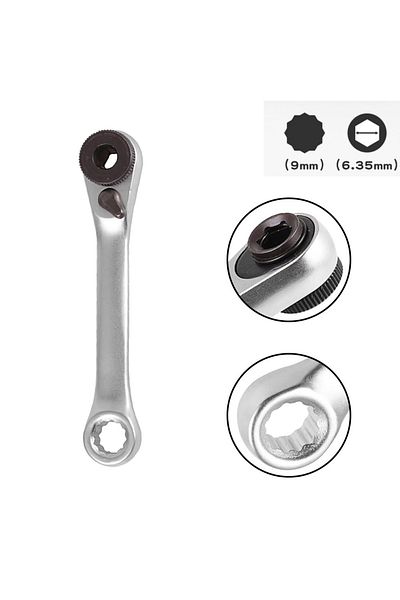 Choice Quick Socket Ratchet Wrench Screwdriver Tool, 14 Inch, Heat Treated Steel, Removes M9 Twelve Angl...