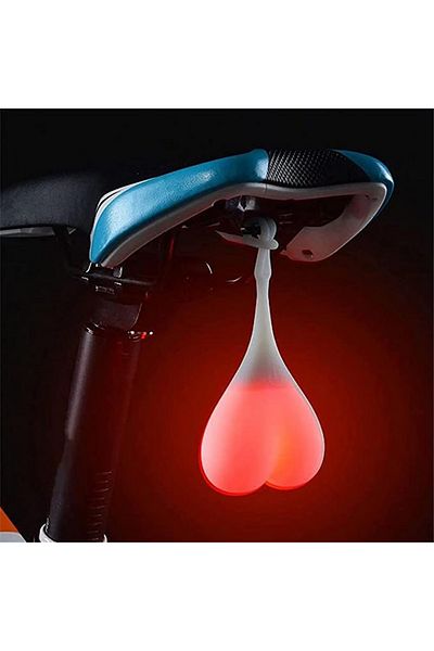 Choice Red Riding Cycling Waterproof LED Lamp 4 Color Heart Ball Safety Warning Light Creative Silicone Bik