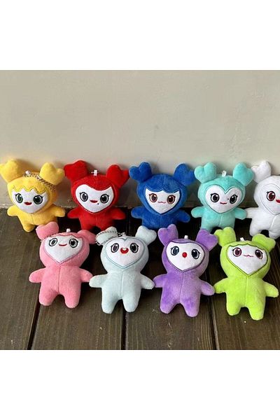 Choice 9pcs 9pcs/lot Plush Lovelys Twice Korean Super Star Plush Toy Cartoon Animal Doll Keychain Pendant K