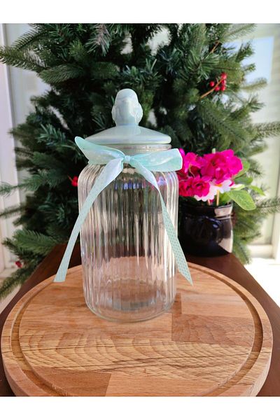 Madame Coco Bird Jar Classic 1300 ml Green - Bird Jar with Lid 1300 ml Green