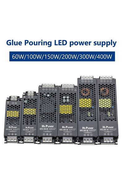 Hunta 100W 24V Glue Pouring LED Power Supply DC 12V 24V 48V 60W 100W 200W 300W 400W Reinforced Lighting Tr
