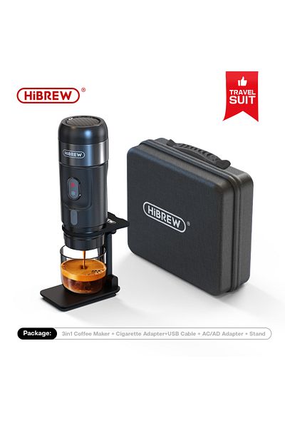 HIBREW EU H4A Plus HiBREW Portable Coffee Machine Expresso Coffee Maker Fit Nexpresso Capsule Coffee Powder