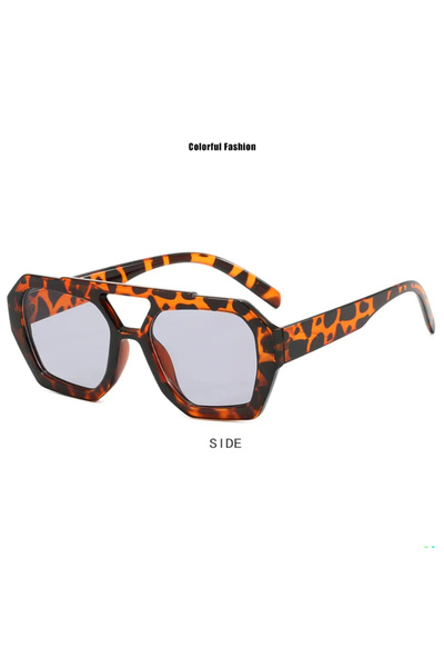 Choice نظارات شمسية غير منتظمة بنقشة الفهد 1، مؤثرون أوروبيون وأمريكيون جدد ع...