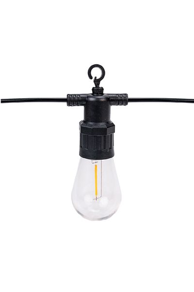 Naimeed Company Șir decorativ luminos cu energie solară, interconectabil, D6077, 5 m, 10 becuri LED, lumină albă caldă