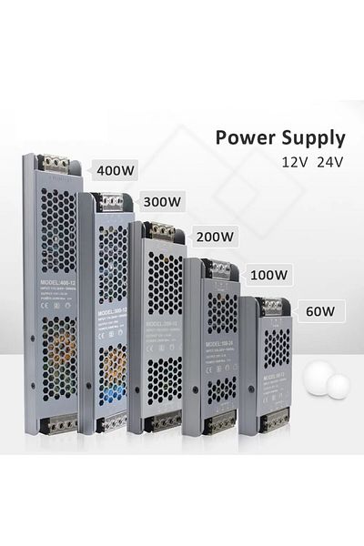 Choice 200W DC 12V MJJC Power Supply Unit 12V 24V 60W 100W 200W 300W 400W 110V 220V 230V AC to 12 24 Volt D