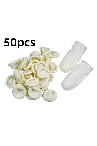 Choice White-50pcs 50/100Pcs Disposable Fingertips Protector Gloves Natural Rubber Non-slip Anti-static Lat