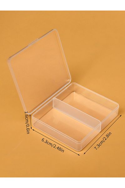 Choice Clear 2-Grid PP Storage Box Desktop Packaging Small Jewelry Parts Storage Double Grid Transparent Pl