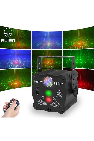 Choice USB Recharge ALIEN Rechargeable Party DJ Disco Light Sound Activated RGB LED Strobe Stage Laser Proj
