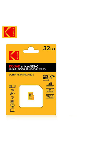 Kodak 32 GB Micro SD32GB-256GB Memory Card - High Speed ​​Class 10 U3 UHS-I f...