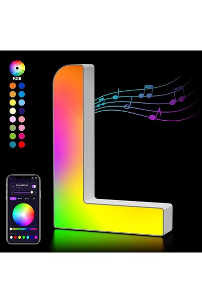 TouCloud Usb Plug Light L Smart Led Letters Lights Alphabet Light Decorative Name Letter Number Lamp Night Li