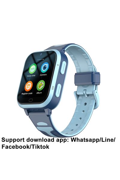 KGG global version blue 4G Kids Smart Watch 8GB ROM GPS WiFi Position Video Call Phone Android Watch Cal