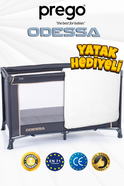 Prego Odessa Otel Apart Tipi Park Yatak Beşik Oyun Parkı + Yatak Hediyeli