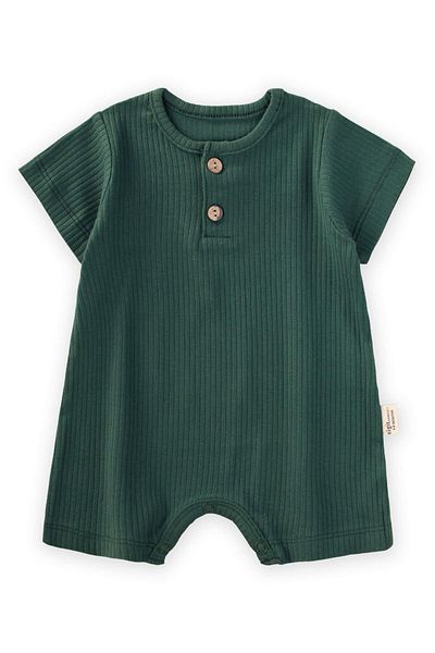 Cigit Ribbed Jumpsuit 0-3 Years Khaki Green