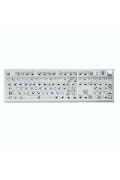 ZUOYI no switch GMK104 white kit GMK104 Mechanical Keyboard Kit Hot Swap bluetooth-compatible Gaming Keybo