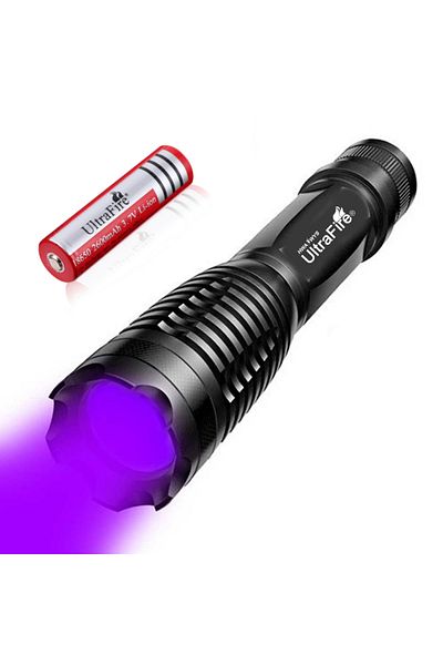 Choice 18650 1800mAh E5UV UltraFire E5UV UV Flashlight Ultraviolet Torch Zoomable Violet Lights 395-405nm I