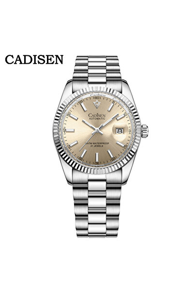 Choice ساعة CADISEN الجديدة للرجال ميكانيكية أوتوماتيكية باللون الذهبي الفاتح من أفضل العلامات التجارية الفاخرة C3 AR Sapphire MIYO