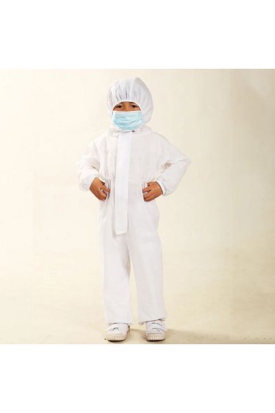 Choice S SMS Material Protective Kids Breathable Dustproof Coveralls Isolation Suit Hooded Children Disposa