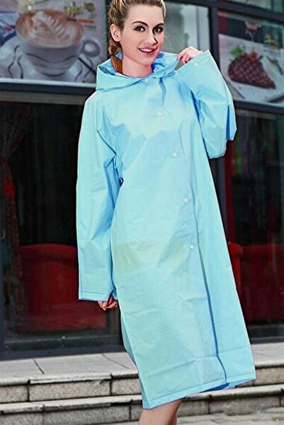 By Marine Women's Men's Raincoat Hooded Snap Fastener Eva Water Green Raincoat Bymmrc881r10