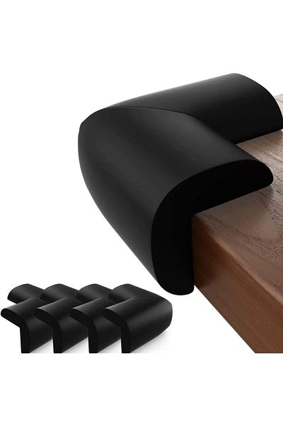 Choice 4PcsBlack 4pcs Corner Protector for Child Safety Furniture Bumper Sharp EdgeSoft Baby Proofing Cor