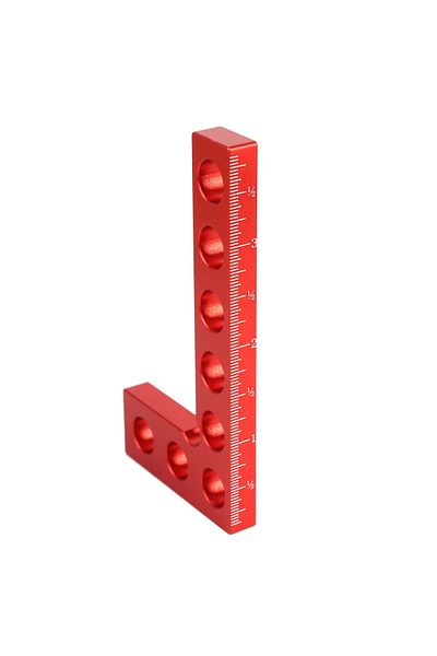 toohr 1PCs Red inch 1Pc Woodworking 90 Degree Precision Square Edge Marking Tool Aluminum Alloy Carpentry