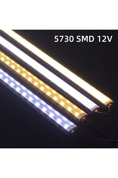 Choice U Transparent 6500K 2PCS 1-10 PCS LED rigid strip DC12V 50CM 20 inch SMD5730 36LEDs U/V-shaped flat