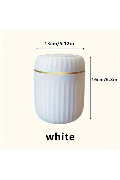 Choice White Mini Desktop Trash Can with Lid Garbage Waste Bin Organizer Bedroom Office Desk Storage Box Ma