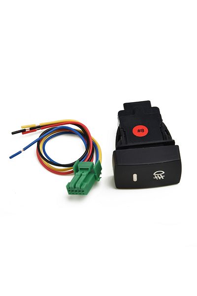 NIGHTKIST Car Fog Light 5-Pin LED On-Off Button Switch With Wire For Honda Civic Auto Car Push Button Switc...
