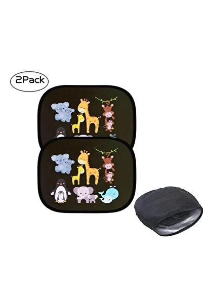 Choice قطعتان من واقي الشمس العالمي للسيارة، غطاء نافذة سقف السيارة، غطاء ناف...