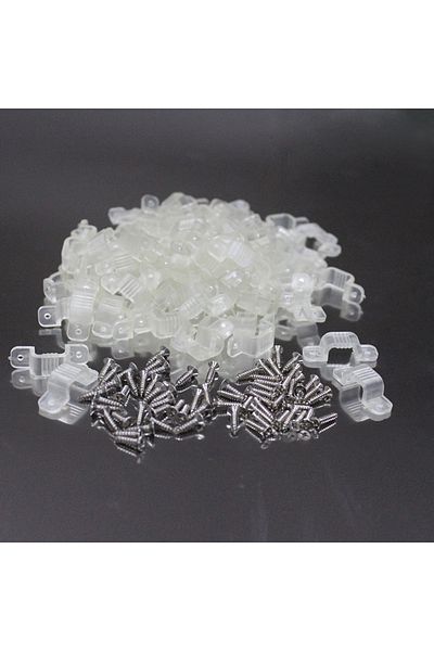 quxunanxing 50 Pcs LED Strip Light Fastener Clips LED Strip Clip 5050 5730 3014 2835 Flexible Mounting Fixer for