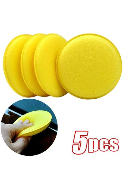 Choice 5pcs Car Round High Density Waxing Polish Sponges Foam Applicator Pads Curing and Polishing Sponges
