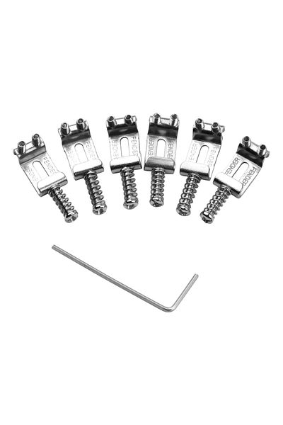 Choice Silver Electric Guitar Bridge Saddles With Wrench Electric Guitar Replacement Parts For St Guitar 6p