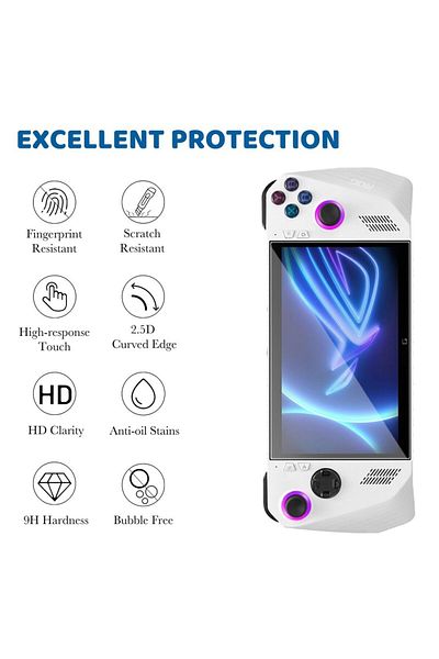 Choice 2pcs Tempered Glass Screen Protector for Asus ROG Ally Game Console Anti-Scratch Tempered Glass flim