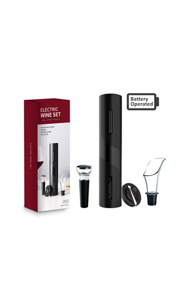 Choice 3 in 1 No Battery Multifunction Electric Automatic Corkscrew Wine Opener Set Wine stopper, Wine Pour