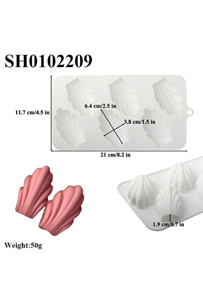 Choice SH0102209 قالب كيك مادلين سيليكون، قالب كيك شوكولاتة، قالب كيك صدفي، قالب خبز