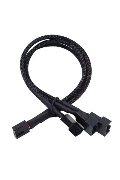Choice 1 in 3 New 4 Pin Pwm Fan Cable 1 To 4/3/2/1 Ways Splitter Black Sleeved 27cm Extension Cable Connect