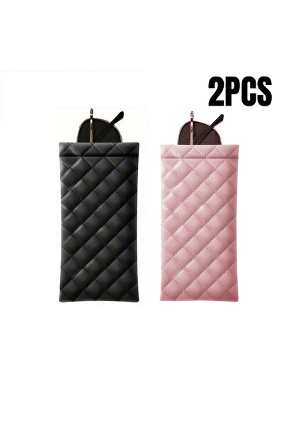 Choice Black Pink 2PCS 1/2/4Pcs Portable Squeeze Eyeglasses Case PU Leather S...