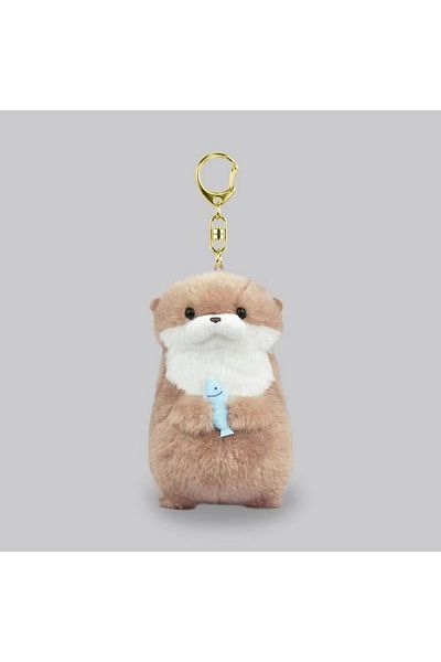 Choice Otter Japanese Kawaii Otters Holding Fish Plush Keyrings Lightweight Hanging Pendant Props For Schoo