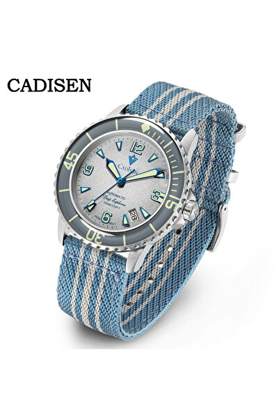 Choice White CADISEN Deep Explorer 2025 New Automatic Mechanical Watch Man Canvas Strap Wristwatch MIYOTA