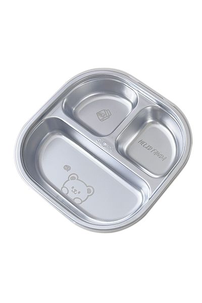 Choice 3 Grids B Worthbuy Square 304 Stainless Steel Divided Lunch Box 3/4 Grid Food Container For Kid Cute